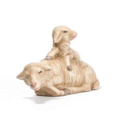 Schaf mit Lamm, 14cm