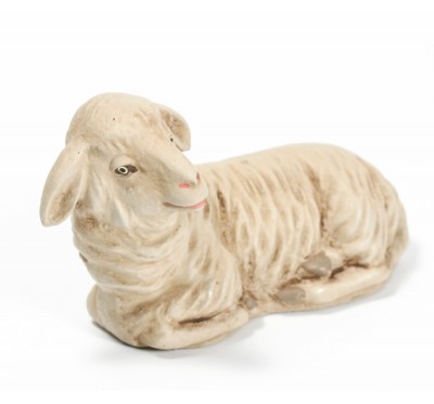 Schaf liegend, Kopf seitlich, 14cm