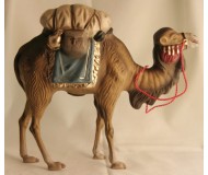 Kamel mit Gepäck (blau), 14cm