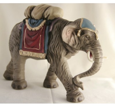 Elefant mit Gepäck, 14cm